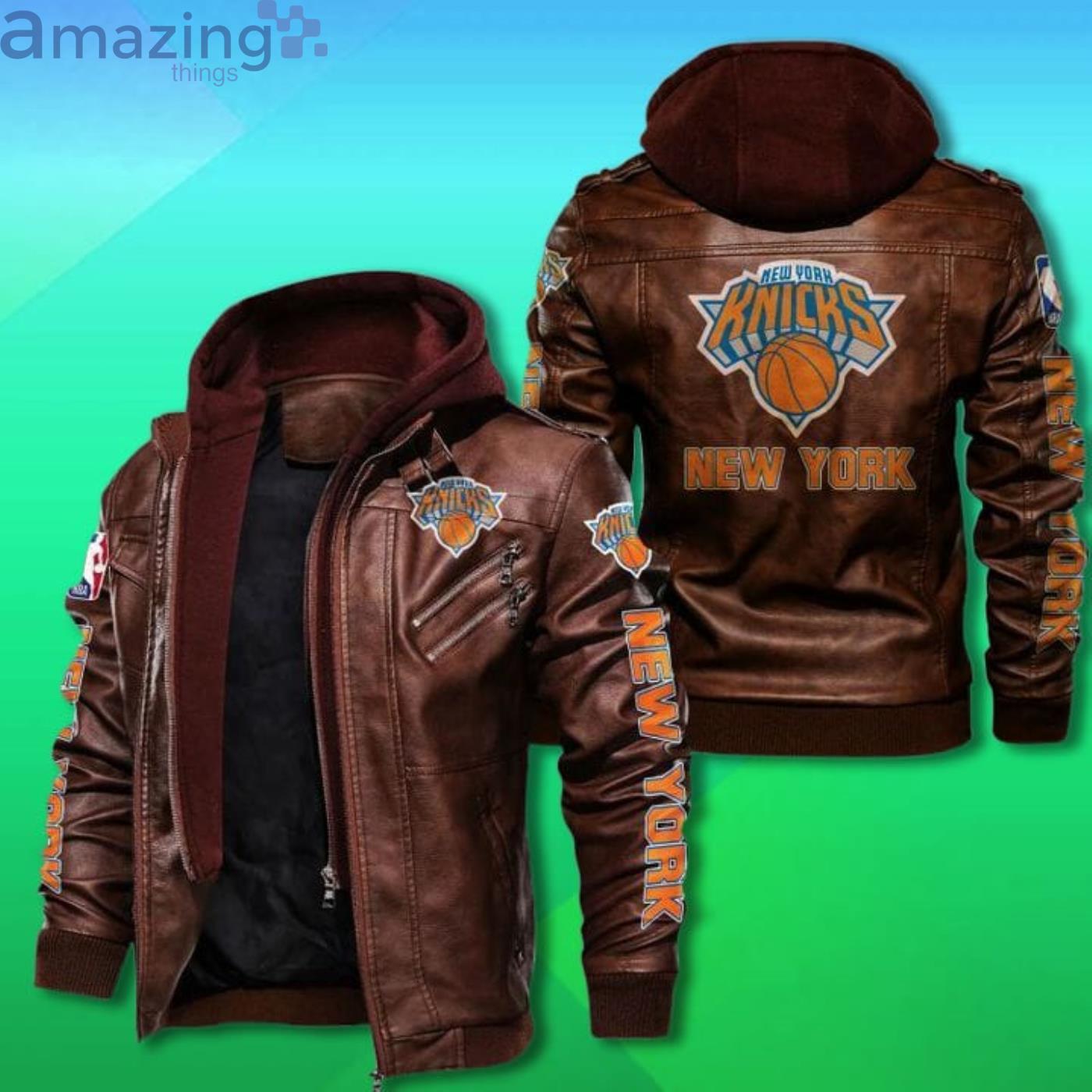 New York Knicks Leather Jacket image New York Knicks Leather Jacket Product Photo 2
