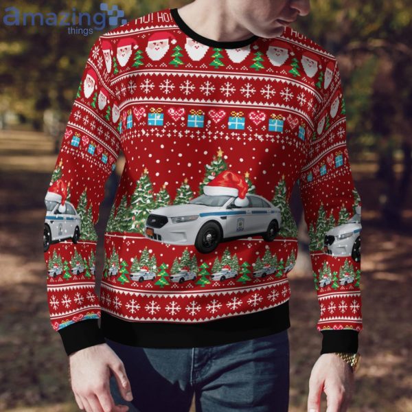 New York State Emergency Medical Services Ford Police Interceptor Christmas Sweater Product Photo 4