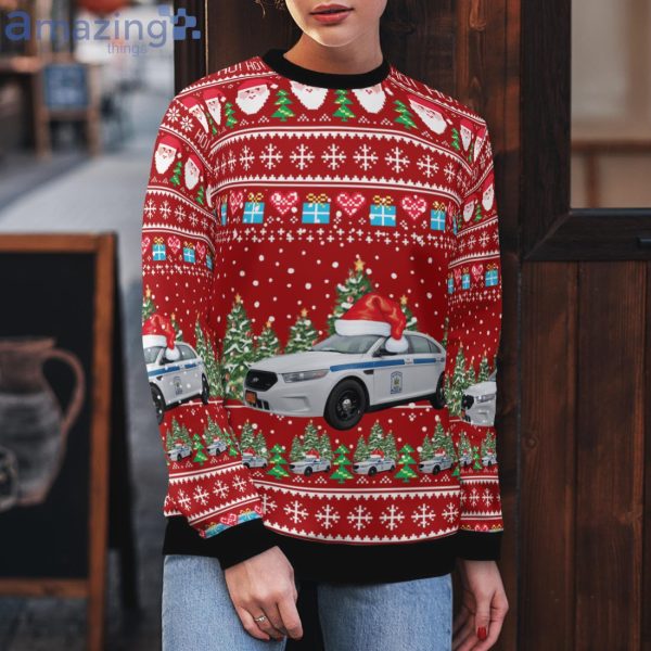 New York State Emergency Medical Services Ford Police Interceptor Christmas Sweater Product Photo 5