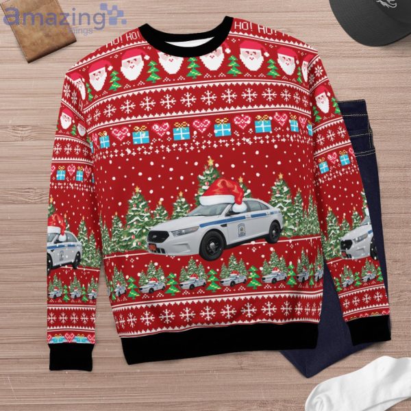 New York State Emergency Medical Services Ford Police Interceptor Christmas Sweater Product Photo 6