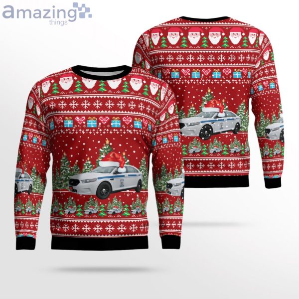 New York State Emergency Medical Services Ford Police Interceptor Christmas Sweater Product Photo 1