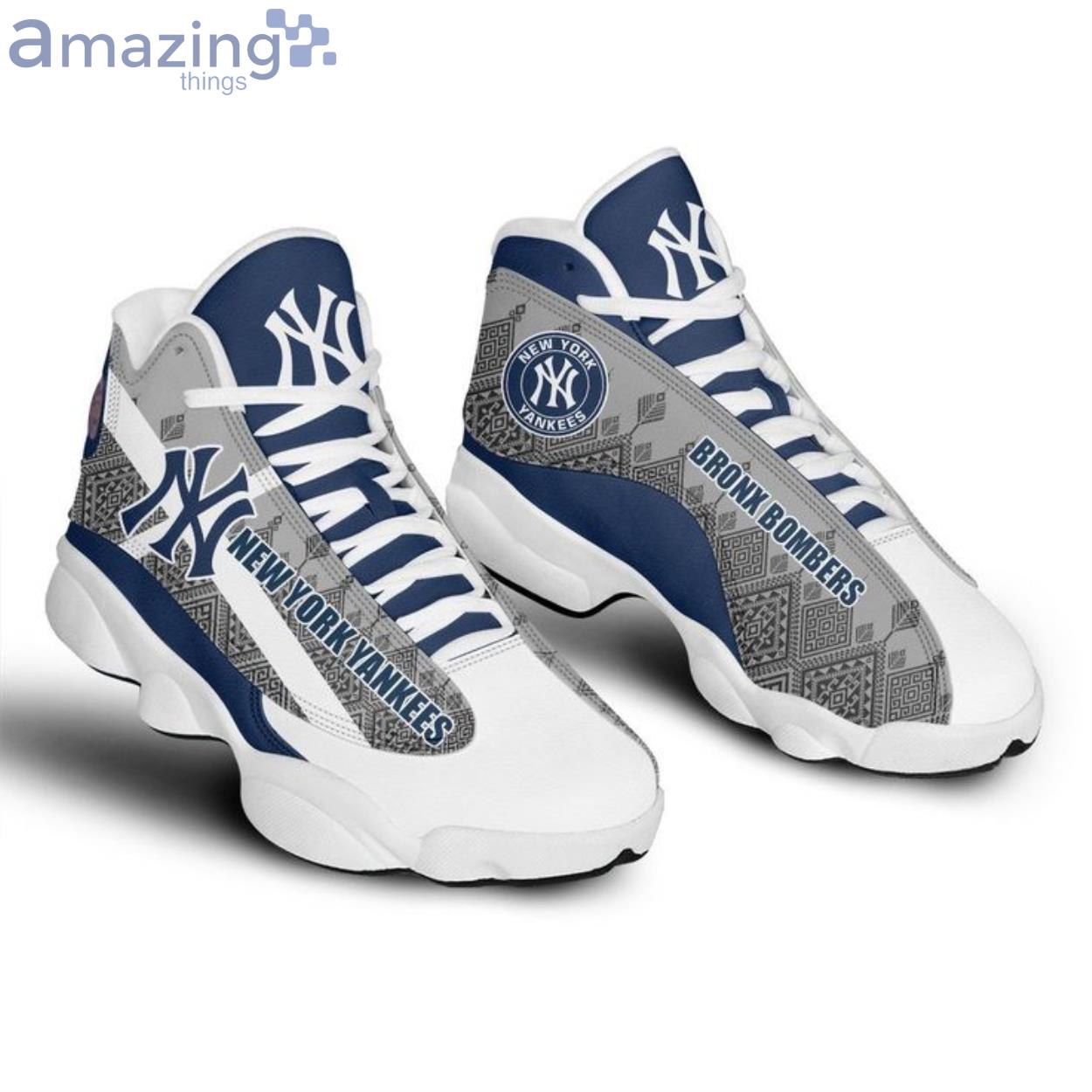 New York Yankees Two Color Shoes Sneakers Air Jordan 13 For Fans