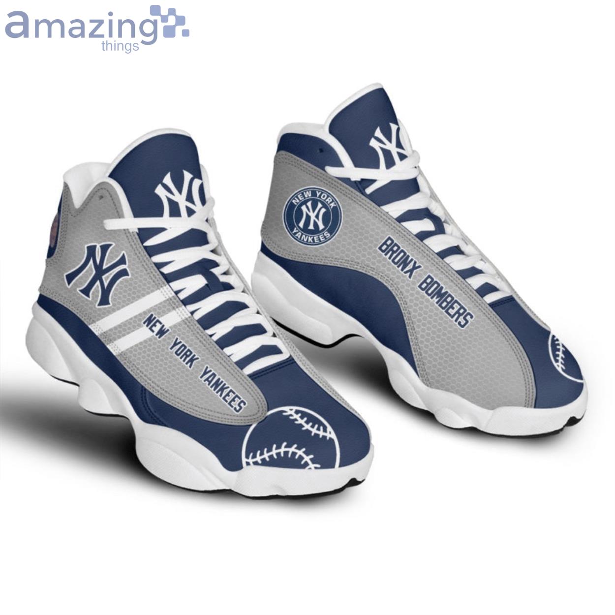 New York Yankees White Air Jordan 13 Sneaker Shoes