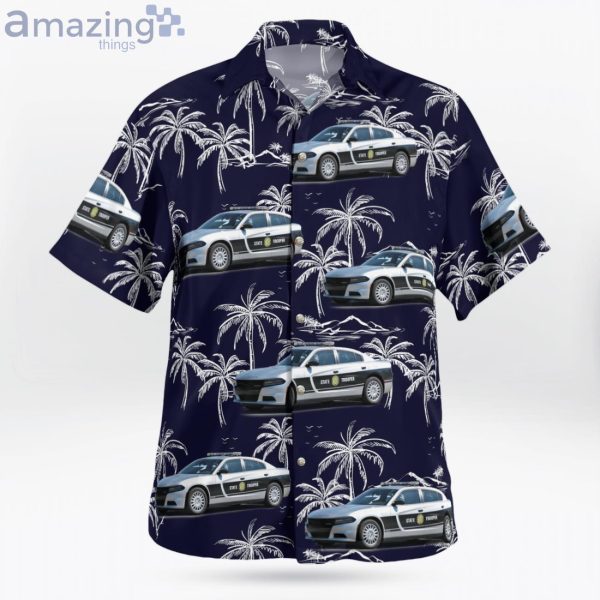 North Carolina Highway Patrol Dodge Charger Sedan Hawaiian Shirt Product Photo 4