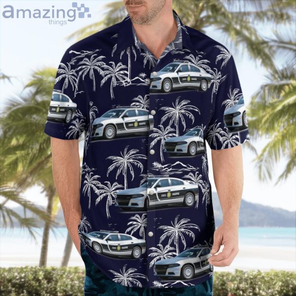 North Carolina Highway Patrol Dodge Charger Sedan Hawaiian Shirt Product Photo 7