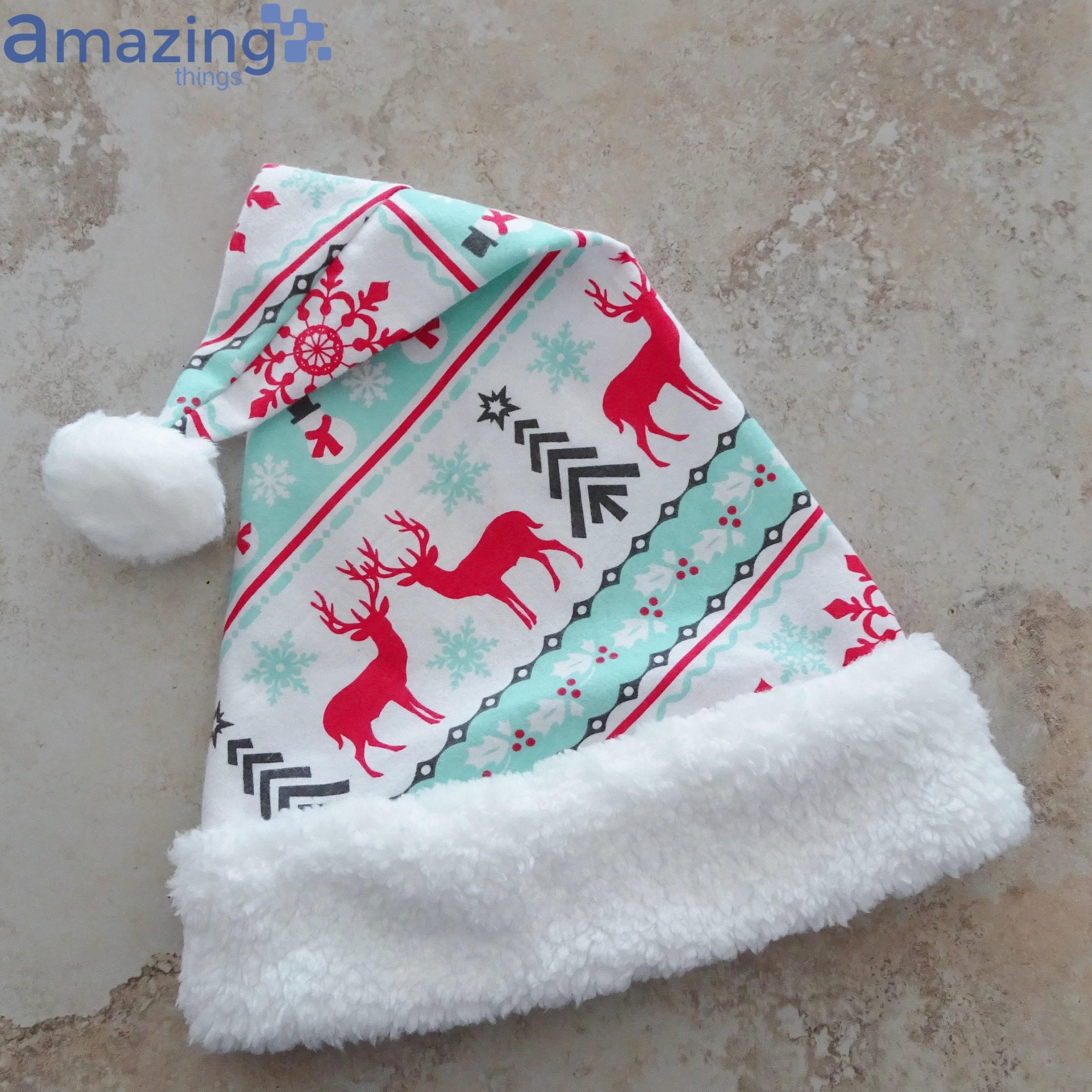 Novelty Holiday Stripe Christmas Santa Hat For Adult And Child image Novelty Holiday Stripe Christmas Santa Hat For Adult And Child Product Photo 4