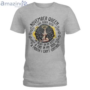 November Black Queen My Heart On My Sleeve Ladies T-Shirt Product Photo 2