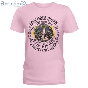 November Black Queen My Heart On My Sleeve Ladies T-Shirt Product Photo 3