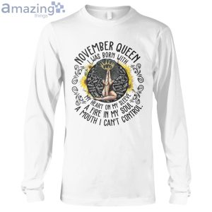 November Black Queen My Heart On My Sleeve Ladies T-Shirt Product Photo 6