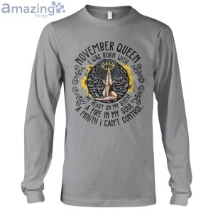 November Black Queen My Heart On My Sleeve Ladies T-Shirt Product Photo 7