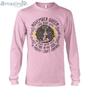 November Black Queen My Heart On My Sleeve Ladies T-Shirt Product Photo 8