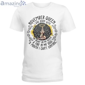 November Black Queen My Heart On My Sleeve Ladies T-Shirt Product Photo 1