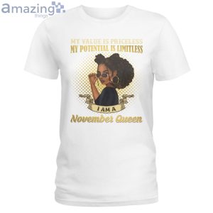 November Queen Her Value Is Priceless Ladies T-Shirt Product Photo 2
