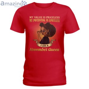November Queen Her Value Is Priceless Ladies T-Shirt Product Photo 3