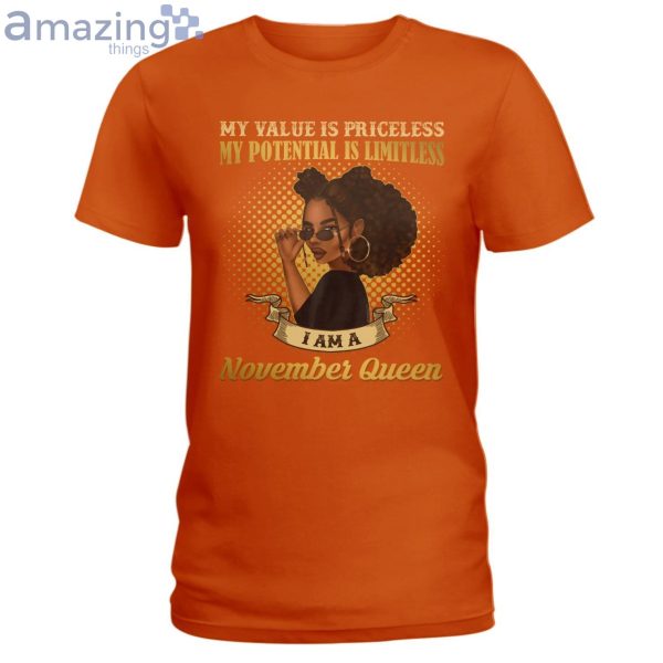November Queen Her Value Is Priceless Ladies T-Shirt Product Photo 4