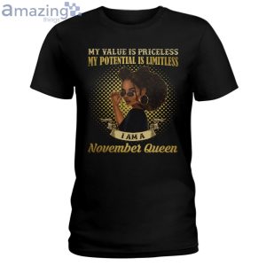 November Queen Her Value Is Priceless Ladies T-Shirt Product Photo 1