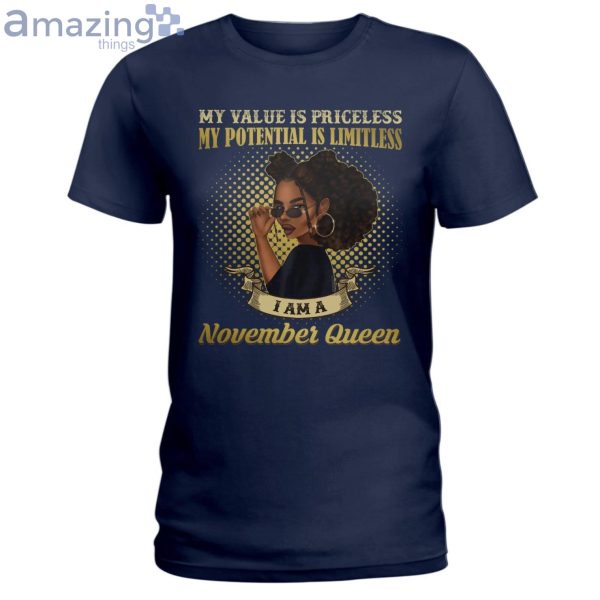 November Queen Her Value Is Priceless Ladies T-Shirt Product Photo 5
