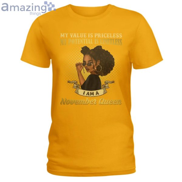 November Queen Her Value Is Priceless Ladies T-Shirt Product Photo 6