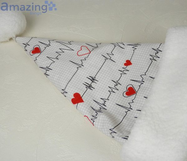 Nurse Medical Ekg Heart Christmas Santa Hat For Adult And Child Product Photo 4