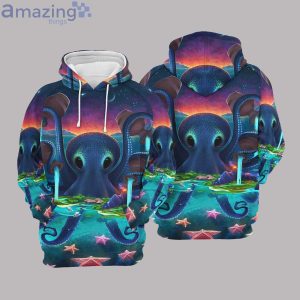 Octopus And Star All Over Print 3D Hoodieproduct photo 3