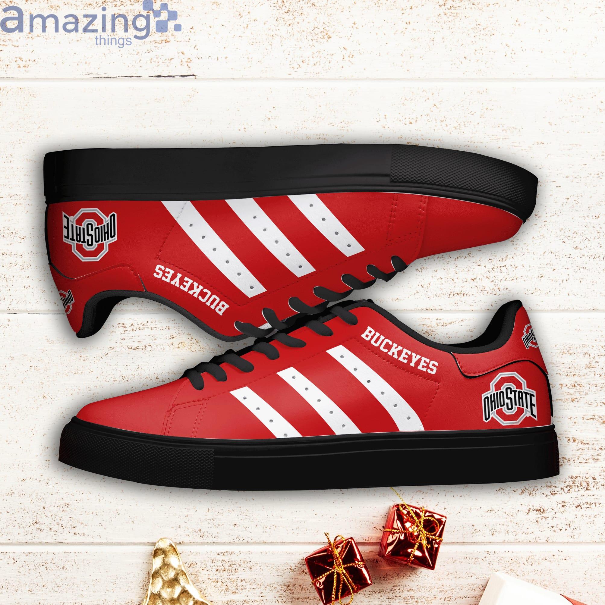 Ohio State Buckeyes Stan Smith Low Top Skate Shoes image Ohio State Buckeyes Stan Smith Low Top Skate Shoes Product Photo 2