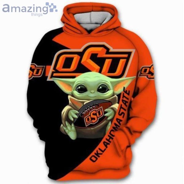 Oklahoma State Cowboys Ncaa Baby Yoda Star Wars 3D Hoodieproduct photo 3