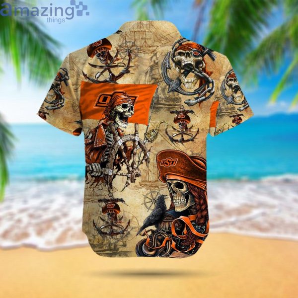 Oklahoma State Cowboys Pirates Fans Pirates Skull Hawaiian Shirtproduct photo 5
