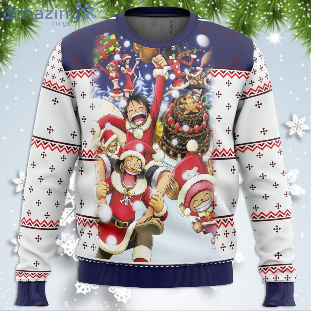 One Piece Crew Funny Christmas Gift Ugly Christmas Sweater Product Photo 1