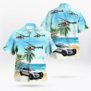 Orange County Florida Orange County Office Ford Police Interceptor Utility And Bell 407 Helicopter Hawaiian Shirt Product Photo 1