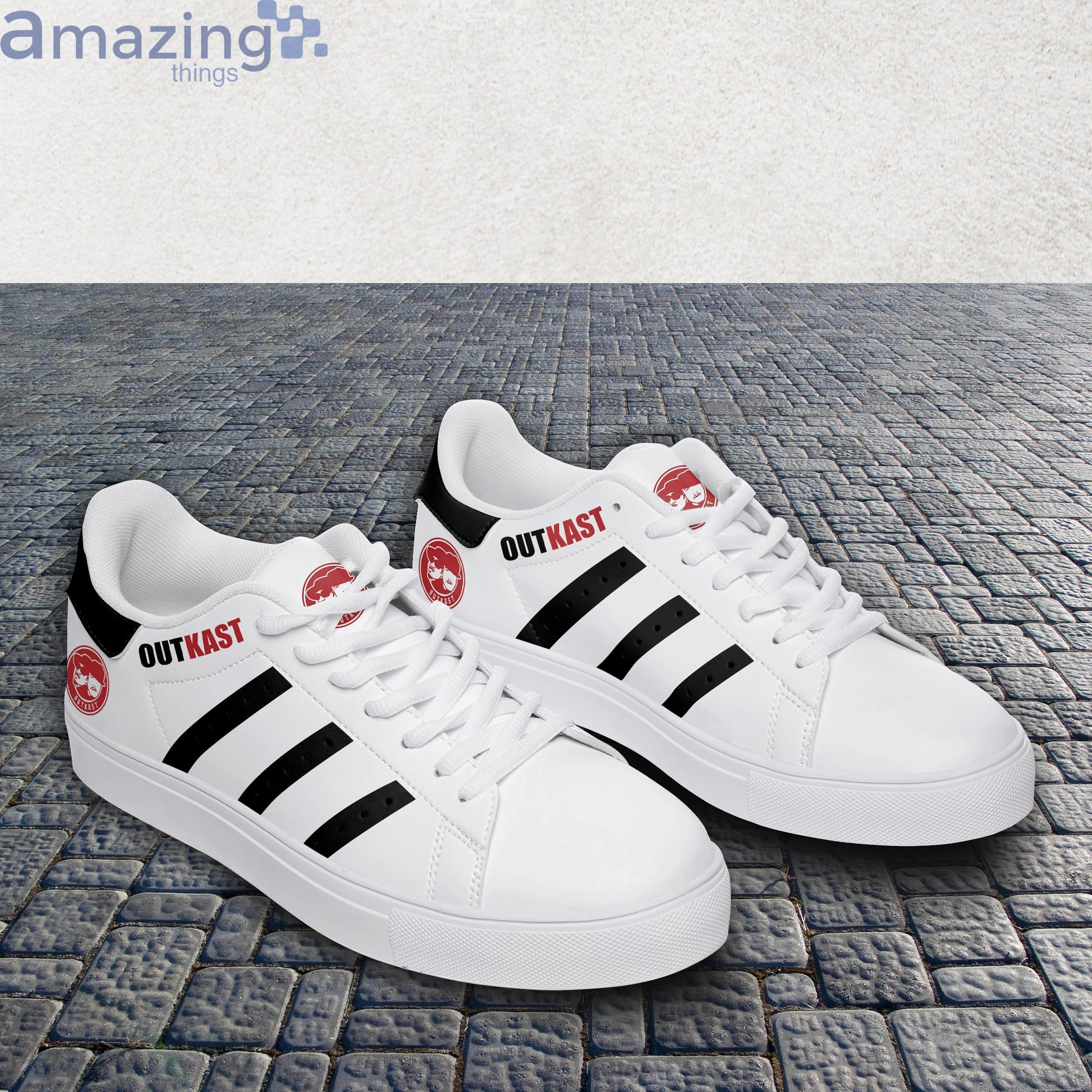 Outkast Black Striped Stan Smith Low Top Skate Shoes image Outkast Black Striped Stan Smith Low Top Skate Shoes Product Photo 3