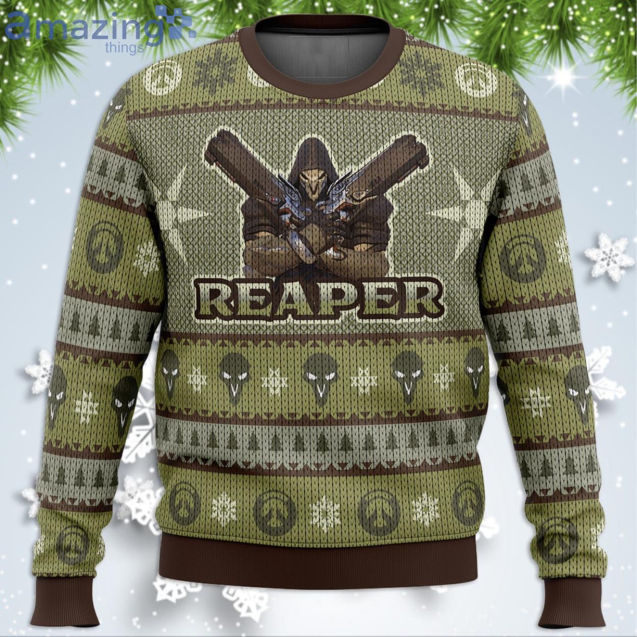 Overwatch The Reaper Funny Christmas Gift Ugly Christmas Sweater Product Photo 1 Overwatch The Reaper Funny Christmas Gift Ugly Christmas Sweater Product Photo 1