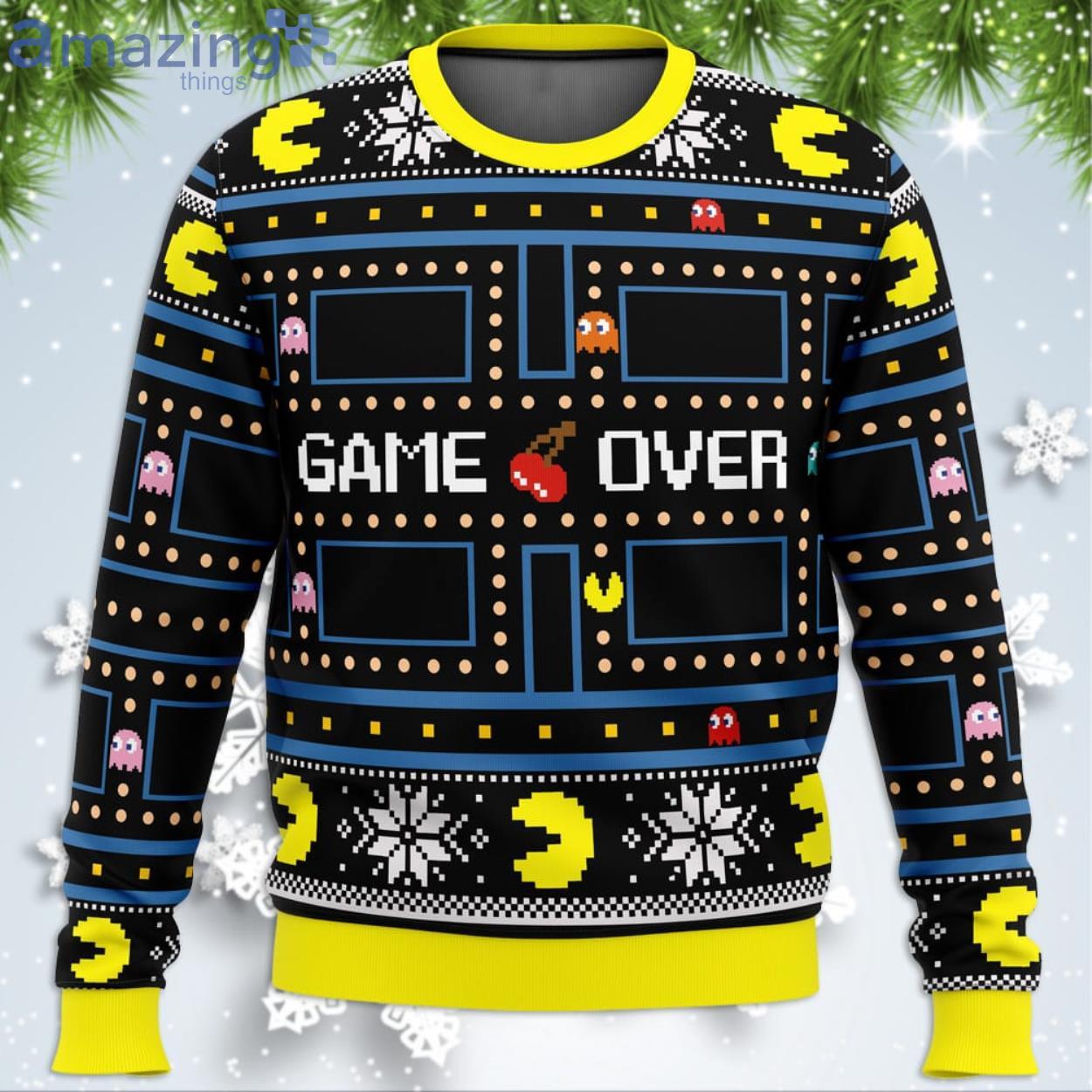 Pacman Funny Christmas Gift Ugly Christmas Sweater Product Photo 1