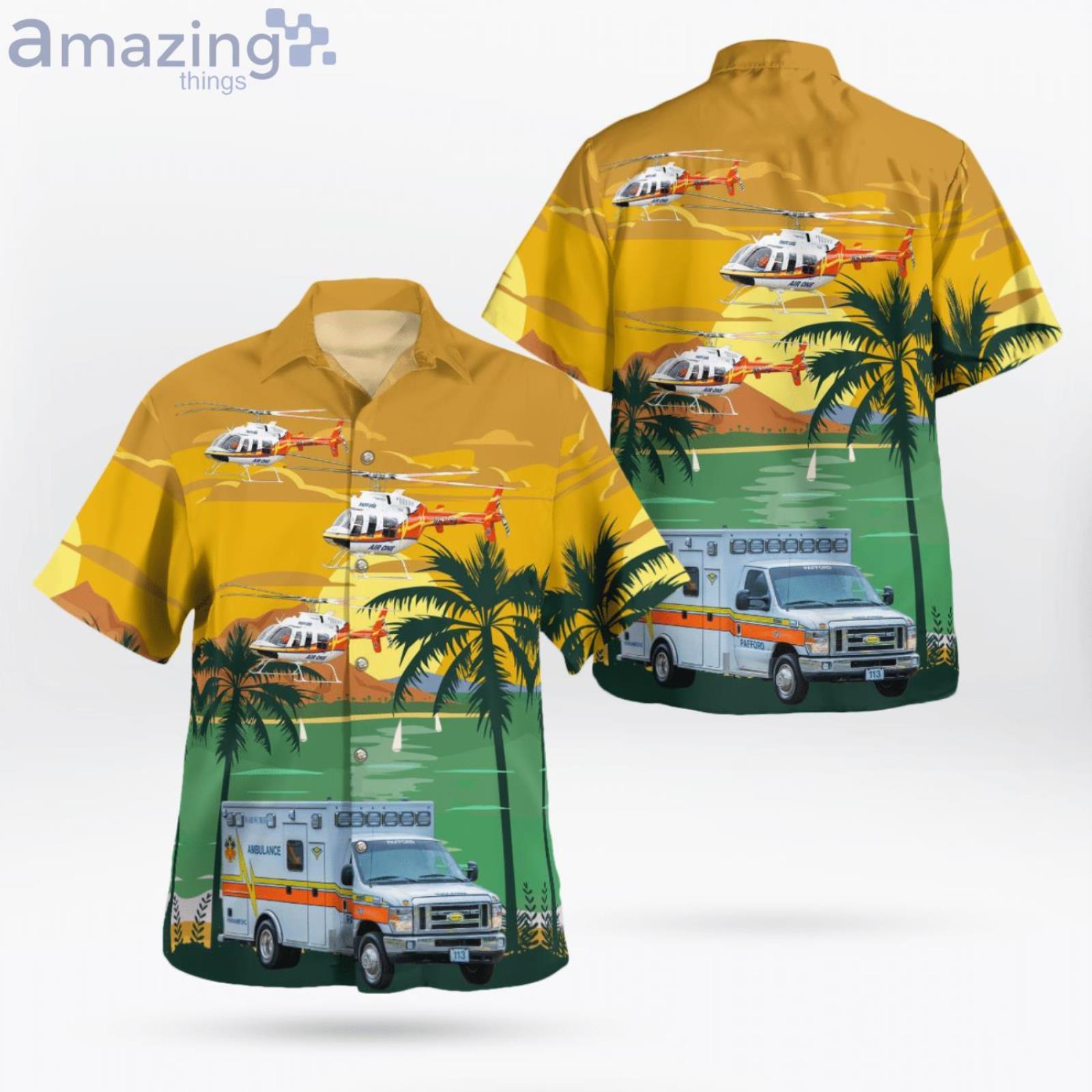 Pafford Emergency Medical Services Bell Jetranger Hawaiian Shirt image Pafford Emergency Medical Services Bell Jetranger Hawaiian Shirt Product Photo 1 Product photo 1