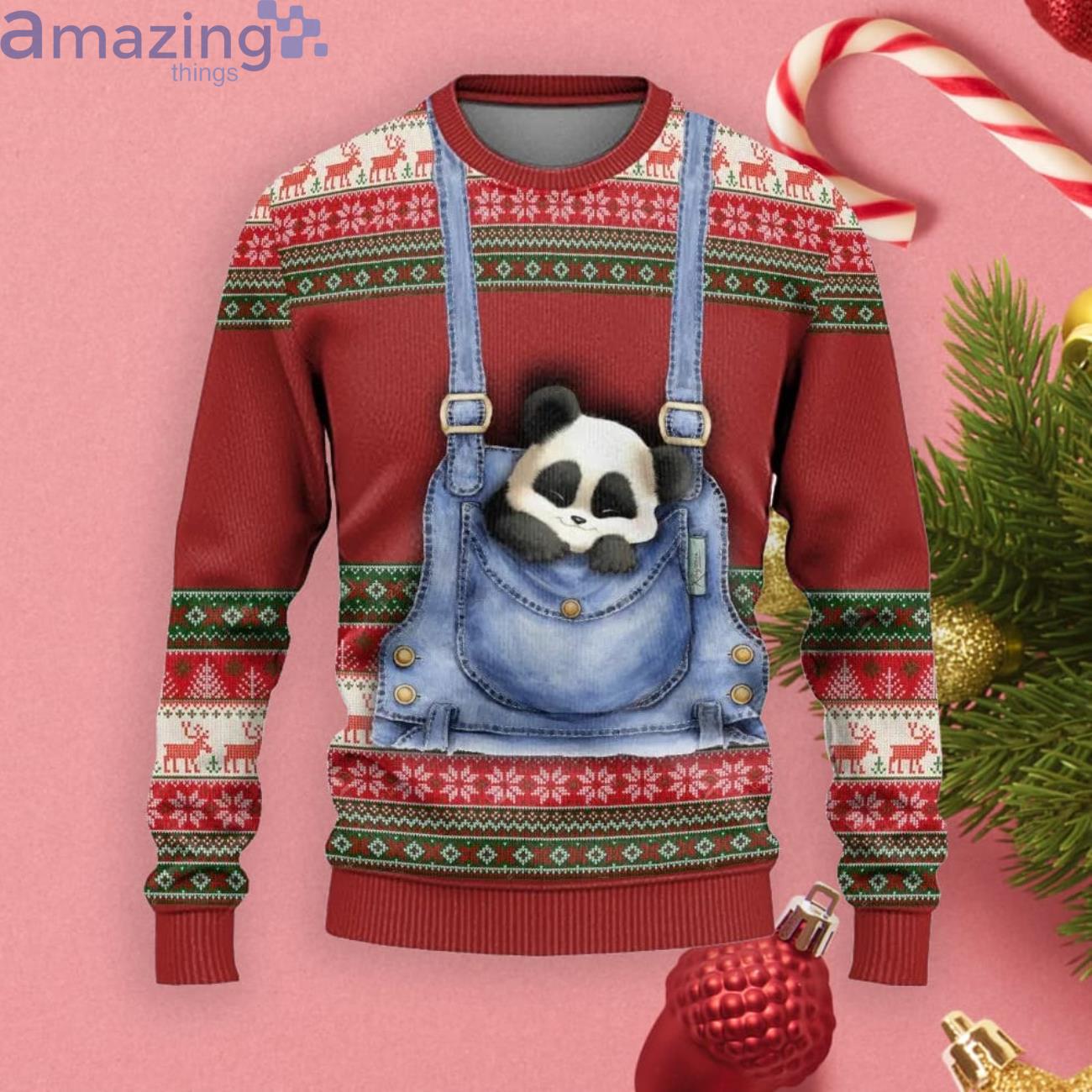 Panda Christmas Gift Ugly Christmas Sweater Product Photo 1 Panda Christmas Gift Ugly Christmas Sweater Product Photo 1