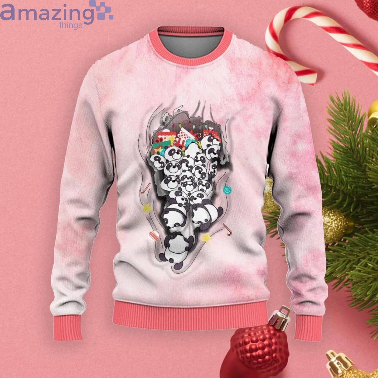 Panda Cute Christmas Gift Ugly Christmas Sweater Product Photo 1 Panda Cute Christmas Gift Ugly Christmas Sweater Product Photo 1