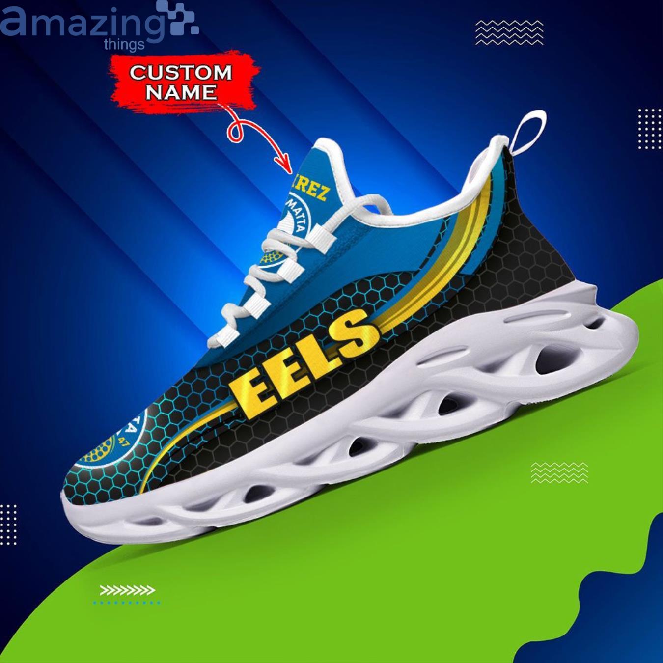 Parramatta Eels Max Soul Sneaker Personalized Name image Parramatta Eels Max Soul Sneaker Personalized Name Product Photo 3