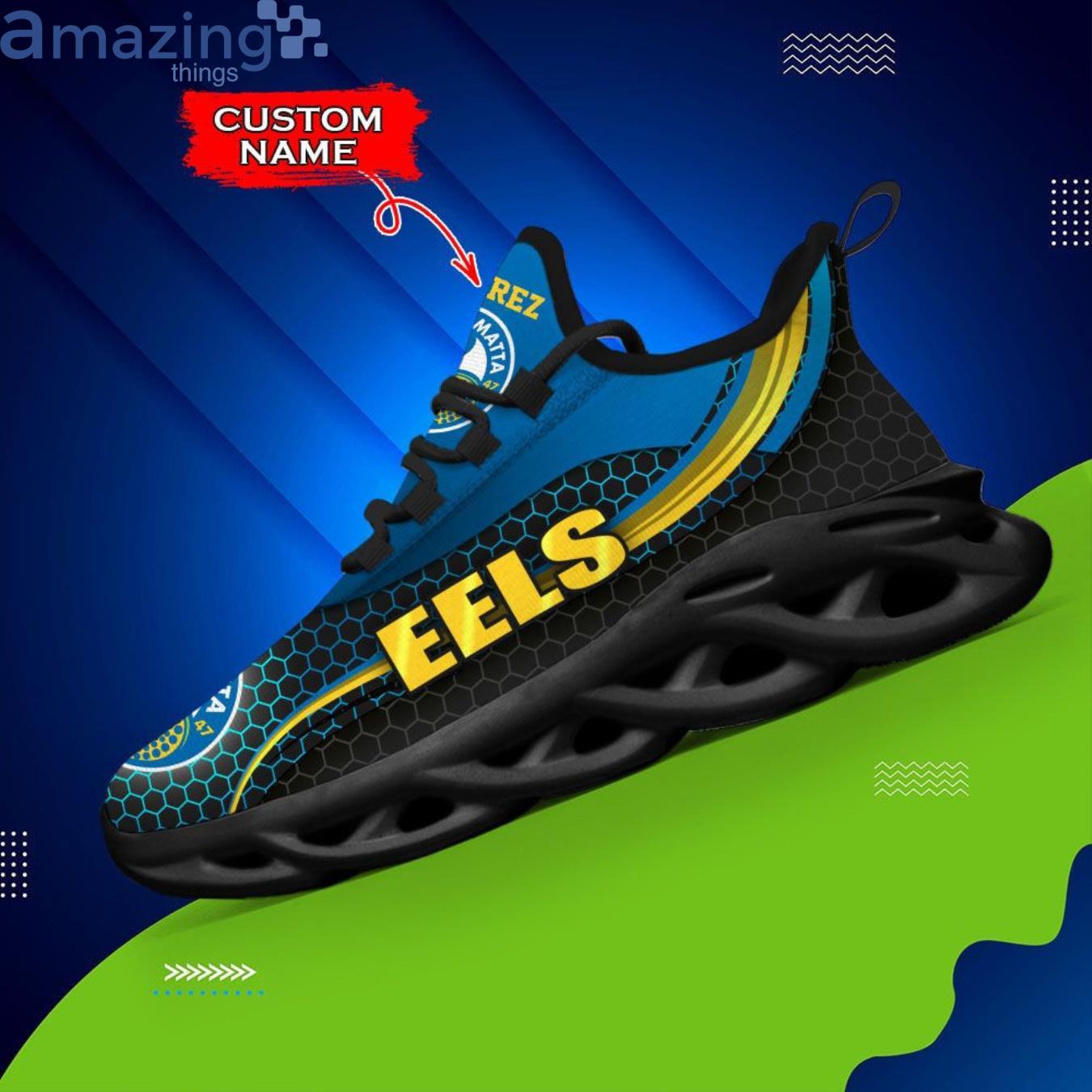 Parramatta Eels Max Soul Sneaker Personalized Name image Parramatta Eels Max Soul Sneaker Personalized Name Product Photo 6