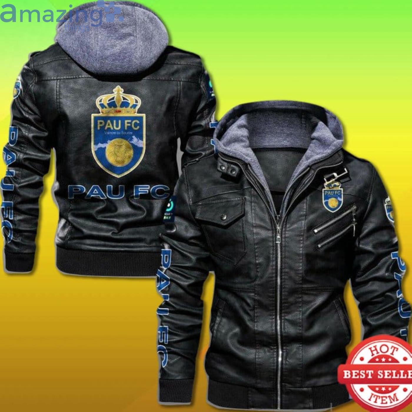Pau Football Club Leather Jacket Product Photo 1
