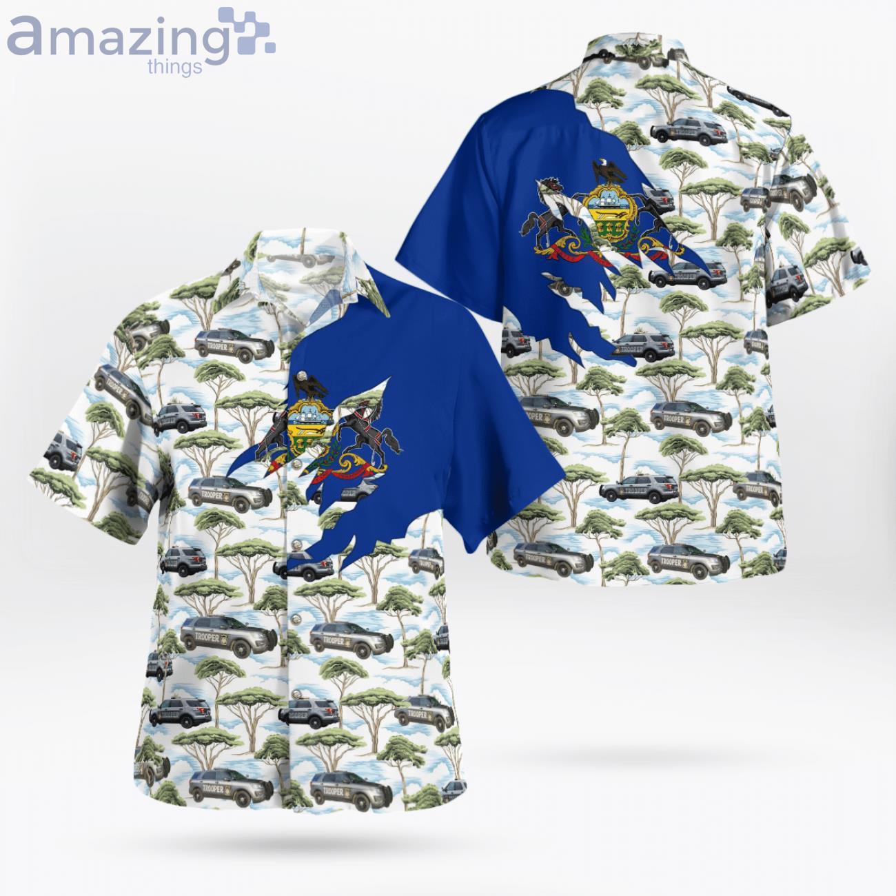 Pennsylvania State Police Ford Explorer Car Lover Hawaiian Shirt image Pennsylvania State Police Ford Explorer Car Lover Hawaiian Shirt Product Photo 1 Product photo 1