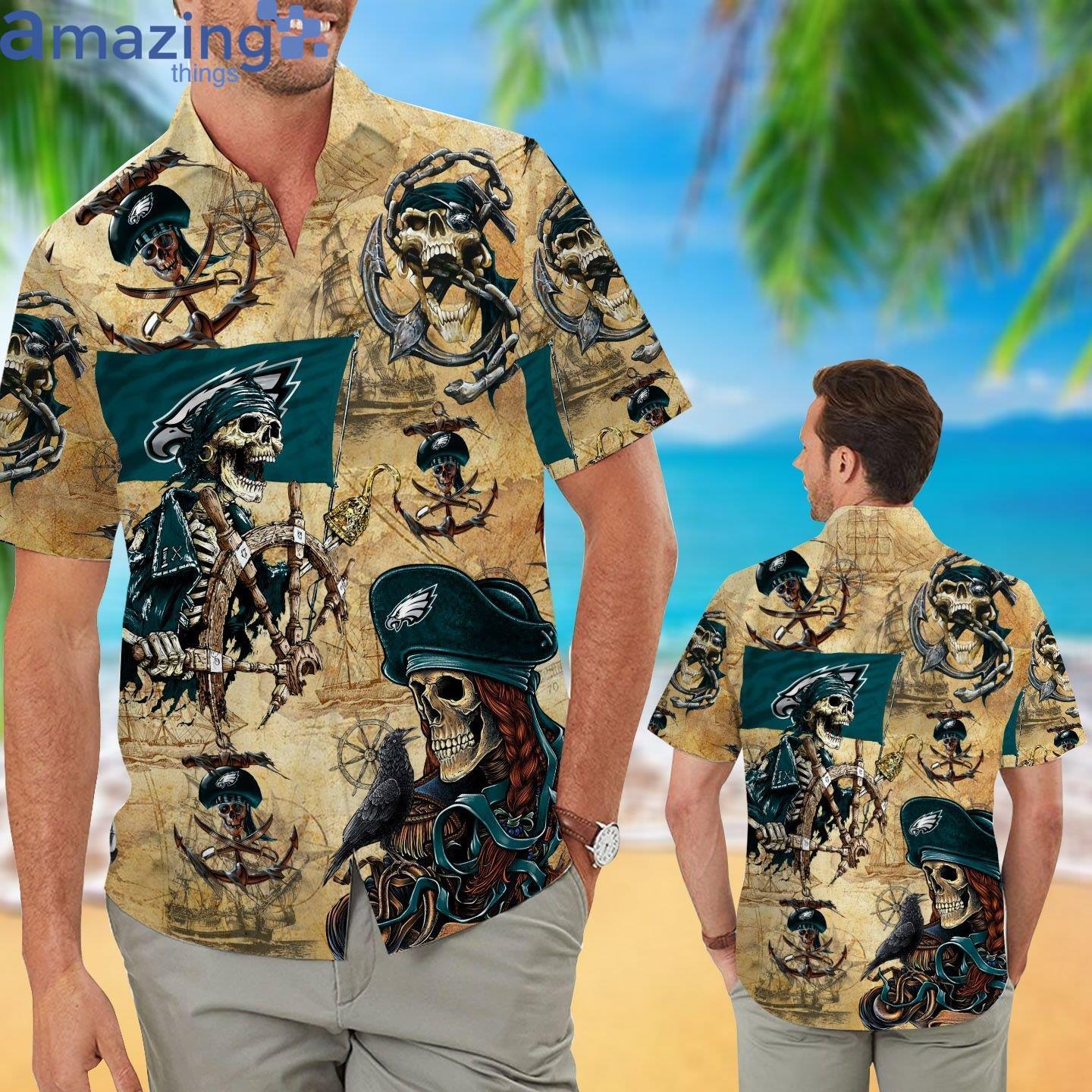 Philadelphia Eagles Pirates Fans Pirates Skull Hawaiian Shirtproduct photo 1