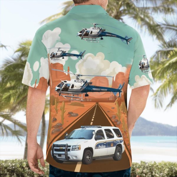 Phoenix Arizona Phoenix Police Department Chevrolet Tahoe And Eurocopter As350 B3 Helicopter Hawaiian Shirt Product Photo 2