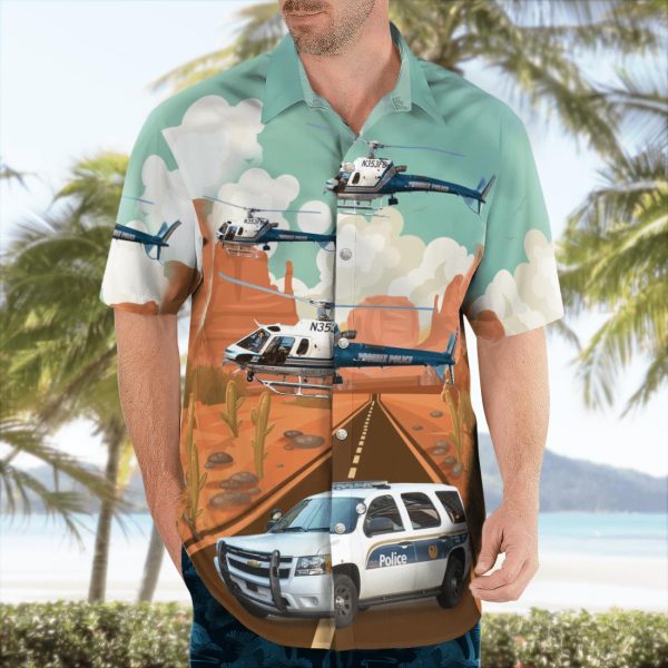 Phoenix Arizona Phoenix Police Department Chevrolet Tahoe And Eurocopter As350 B3 Helicopter Hawaiian Shirt Product Photo 4