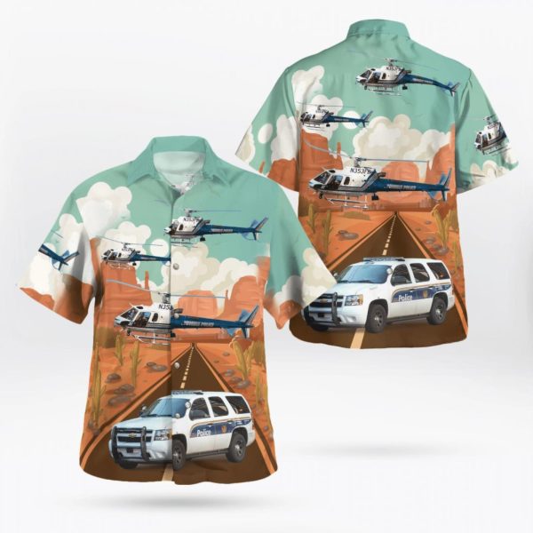 Phoenix Arizona Phoenix Police Department Chevrolet Tahoe And Eurocopter As350 B3 Helicopter Hawaiian Shirt Product Photo 1