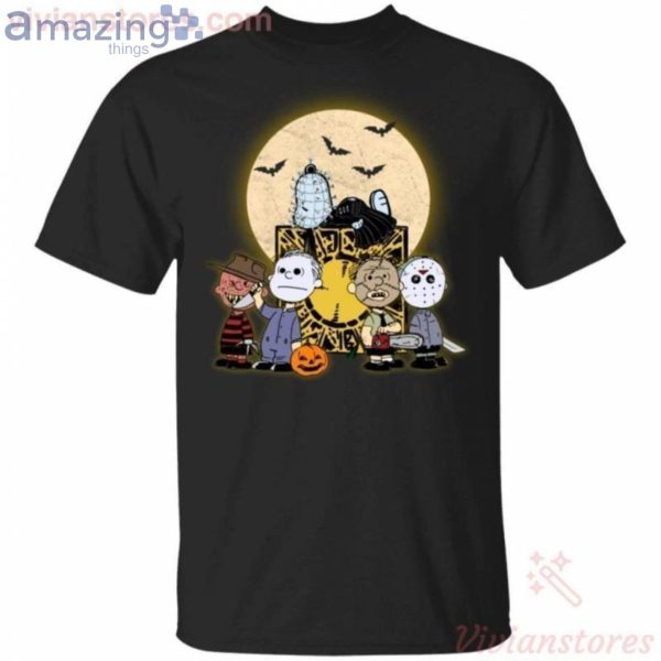 Pinhead Snoopy And Horror Peanuts Friends Halloween T-Shirt Product Photo 1