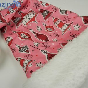 Pink Red Retro 1950s Ornament Pattern Christmas Santa Hat For Adult And Child image Pink Red Retro 1950s Ornament Pattern Christmas Santa Hat For Adult And Child Product Photo 4