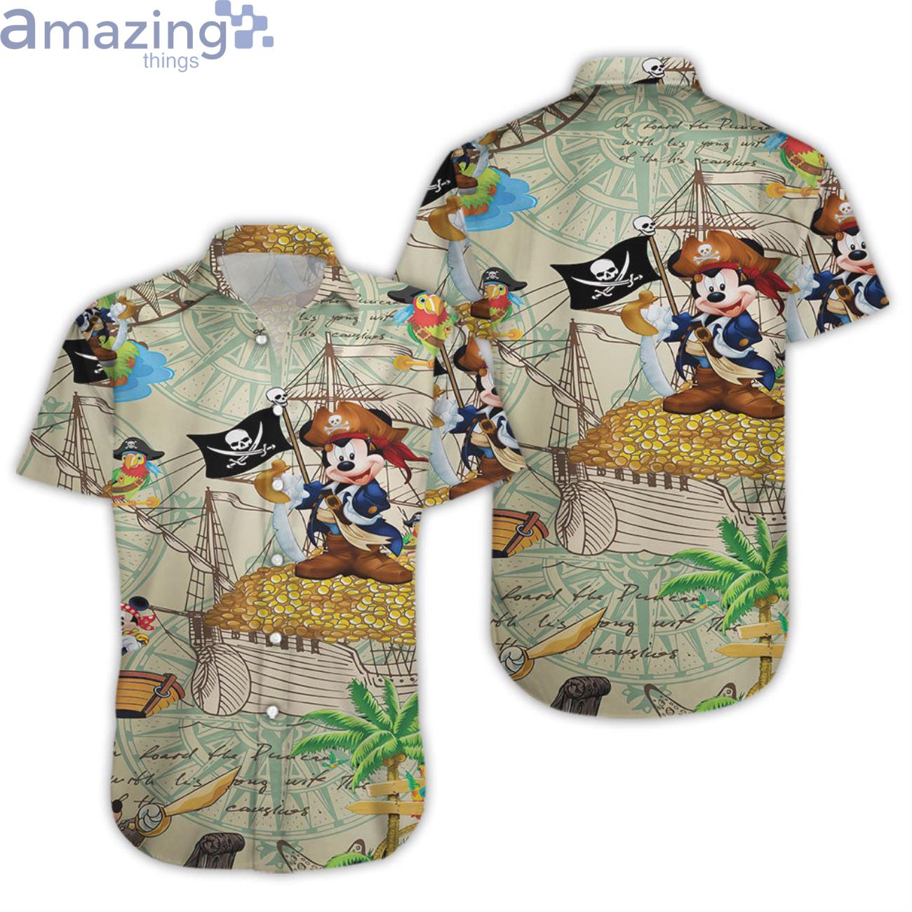 Pirates Mickey Mouse Funny Hawaiian Shirt Product Photo 1