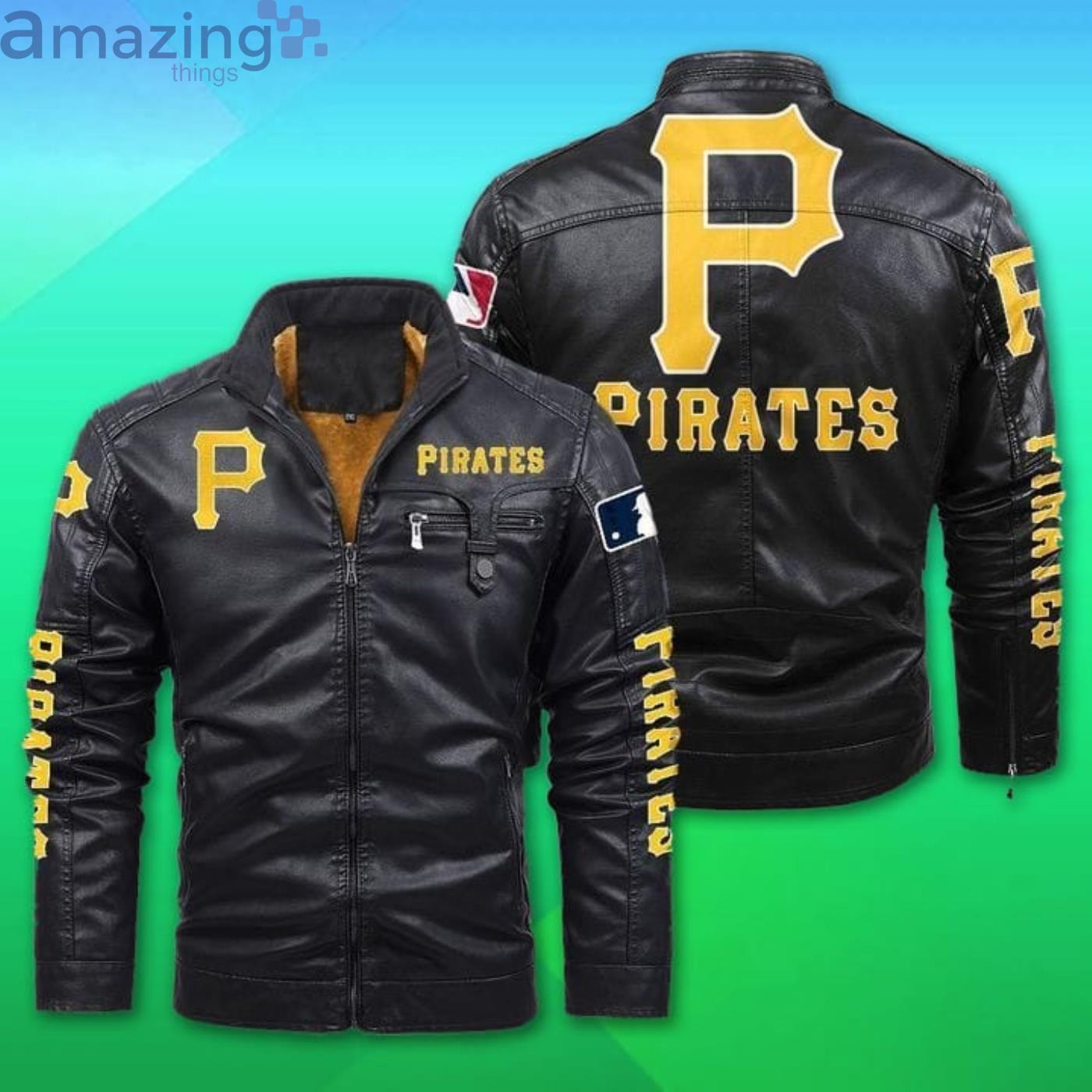 Pittsburgh Pirates Fleece Leather Jacket