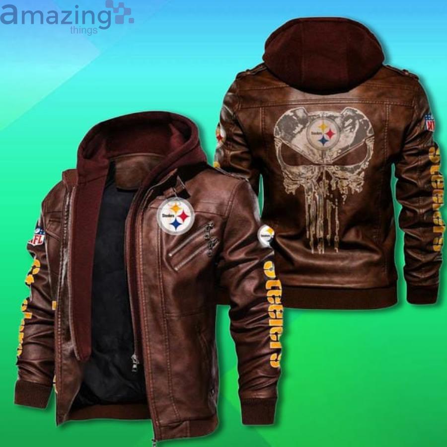 NFL Pittsburgh Steelers leather jackets for sale,Skull,USA