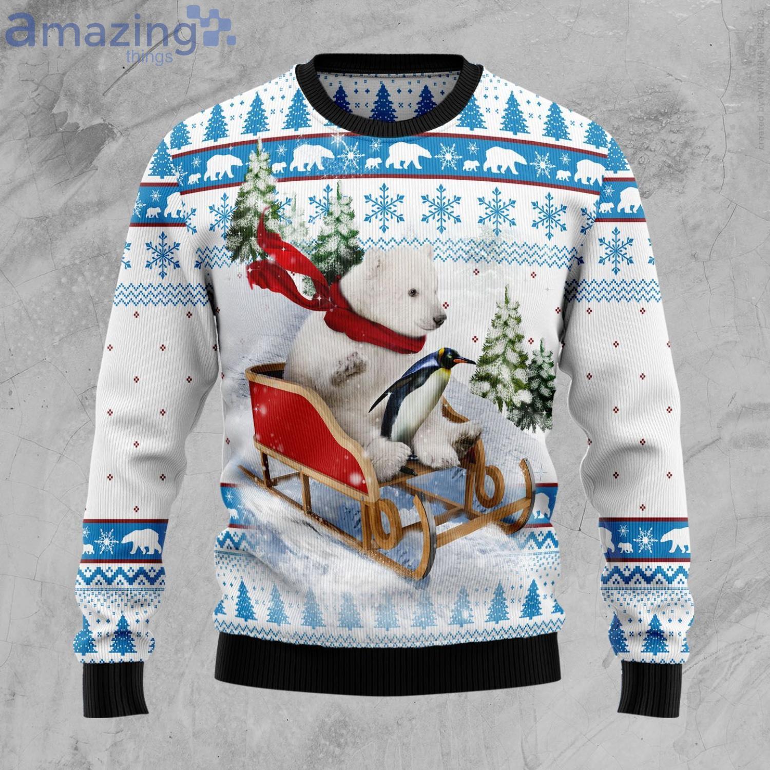 Polar Bear Star Xmas Christmas Wool Sweater image Polar Bear Star Xmas Christmas Wool Sweaterproduct photo 1 Product photo 1