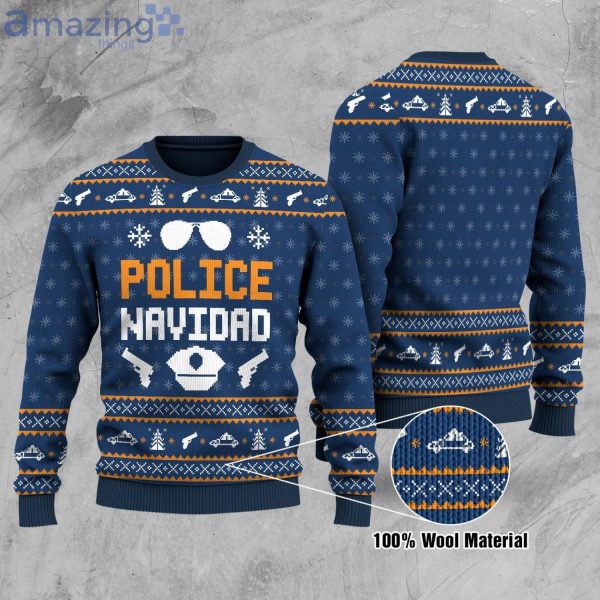 Police Navidad Knit Sweater For Men And Women Product Photo 1